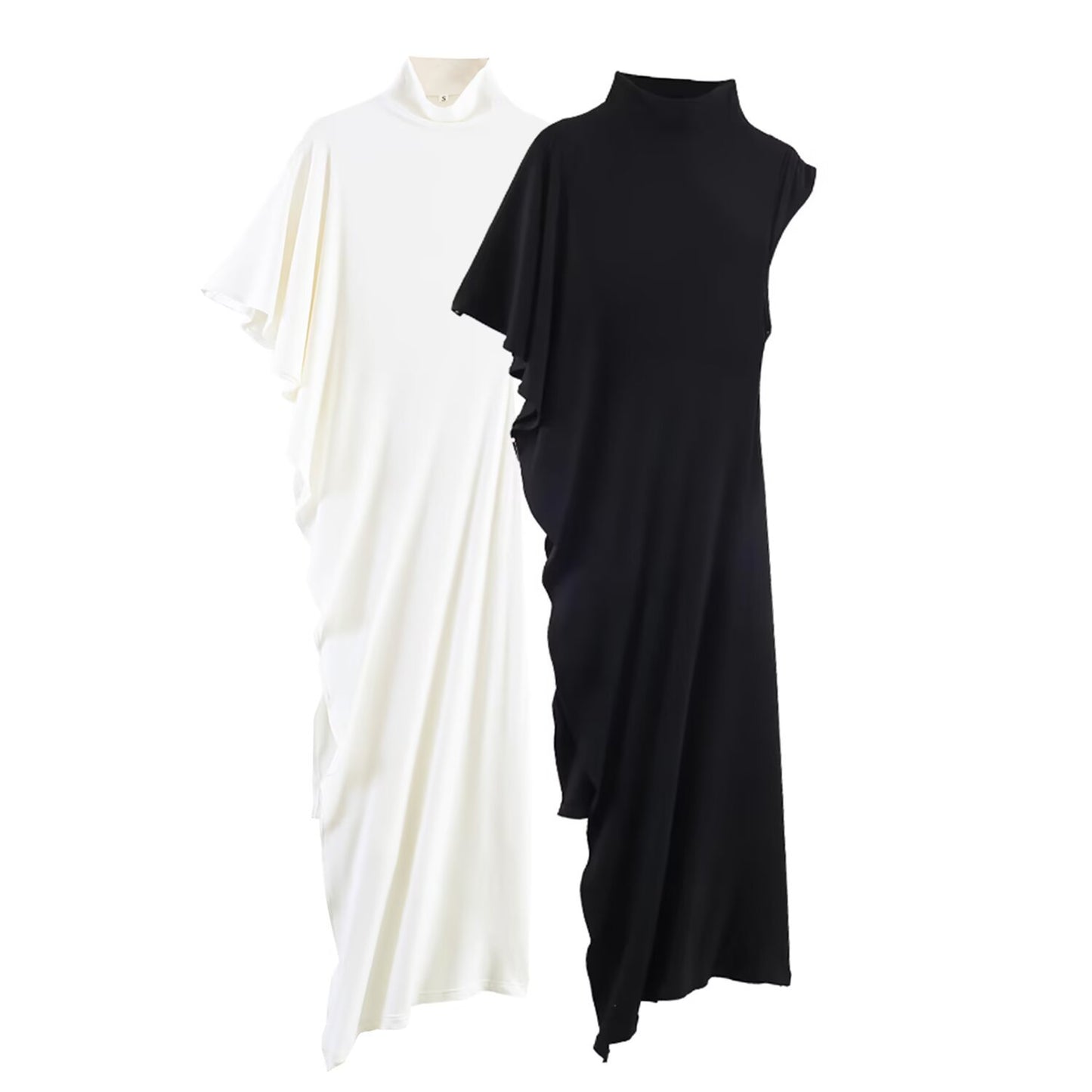 Asymmetric pleated top with light mature style